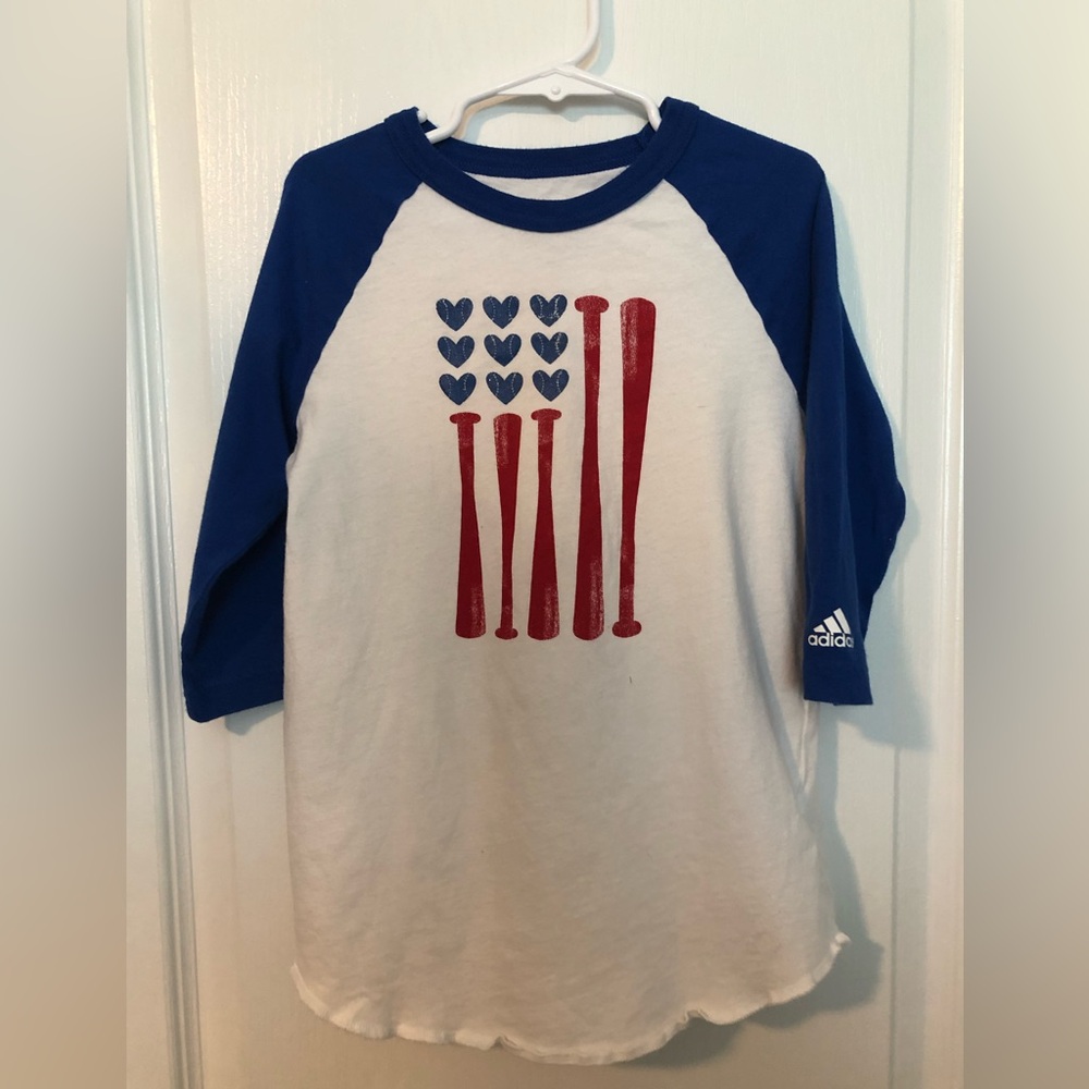 🌟HP🌟Adidas Girls 3/4 Sleeve Softball Size S